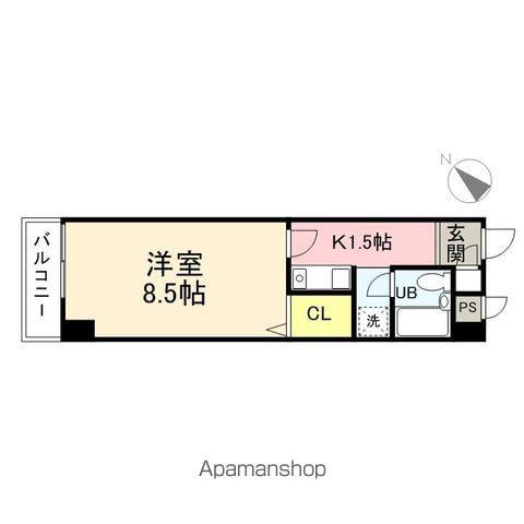 レジデンス106(1K/5階)の間取り写真