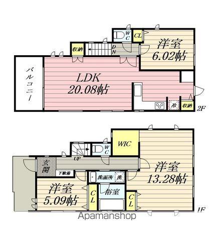 相模鉄道本線 星川駅(神奈川) 徒歩9分 2階建 築10年(3LDK)の間取り写真