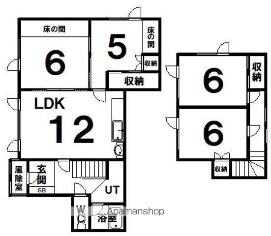 根室本線 釧路駅 徒歩49分 2階建 築55年(4LDK)の間取り写真