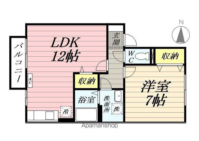 セジュール樹A(1LDK/1階)の間取り写真