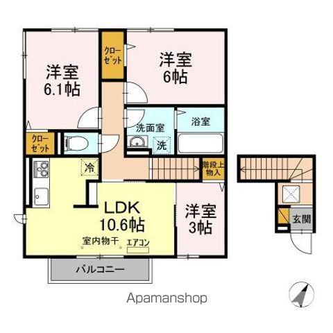 LA FORTE N棟(3LDK/2階)の間取り写真