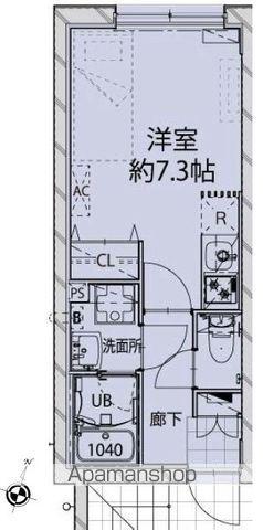 LEGALAND高田馬場(ワンルーム/2階)の間取り写真