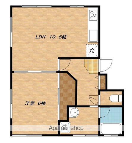 ロイヤルウインズ(1LDK/1階)の間取り写真