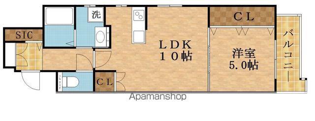 CHOUETTE日向(1LDK/3階)の間取り写真