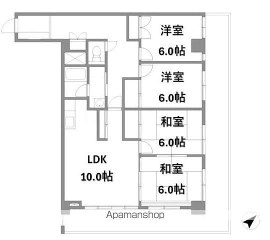 FALCO BAMBINO(4LDK/6階)の間取り写真
