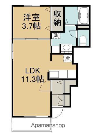 ラフレシール(1LDK/1階)の間取り写真