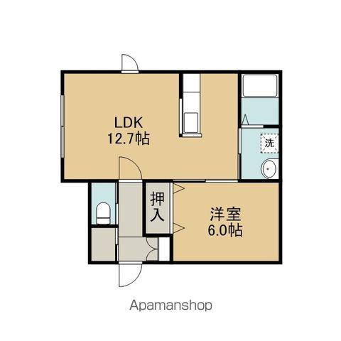 ロイヤルハイム明野新町F棟(1LDK/1階)の間取り写真