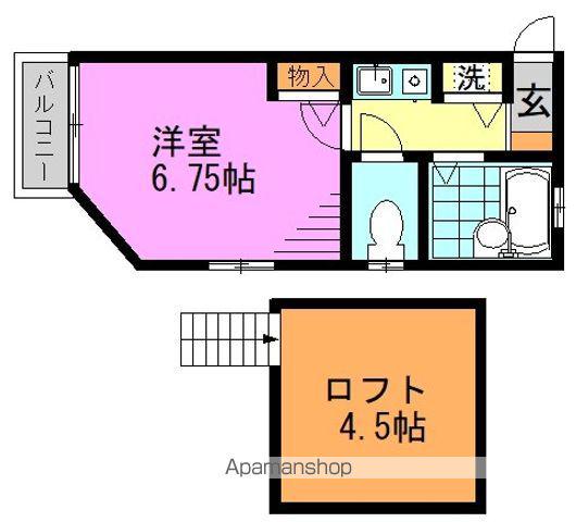 ドリームフォーム(1K/2階)の間取り写真