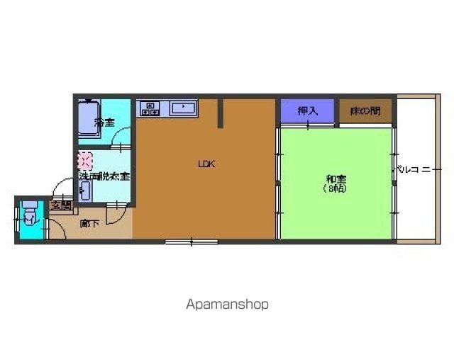第一川崎ビル(1LDK/3階)の間取り写真