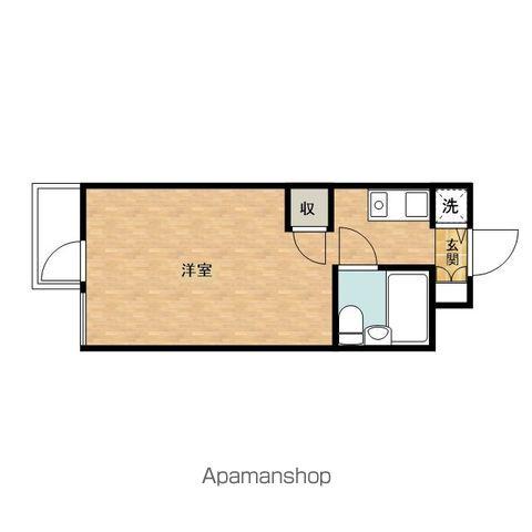 モイスンコート(ワンルーム/2階)の間取り写真