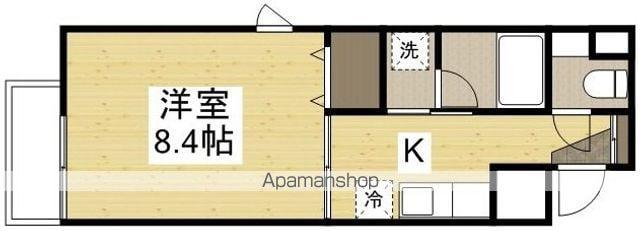 アミスター大供(1K/6階)の間取り写真