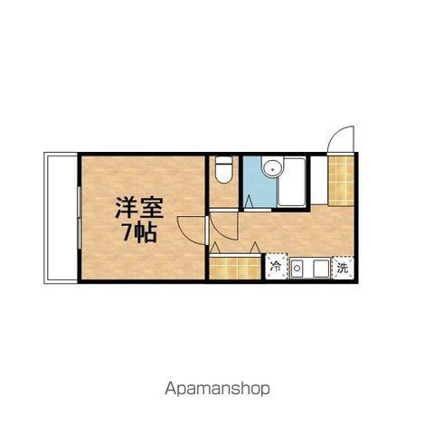 ルームコロン(1K/1階)の間取り写真