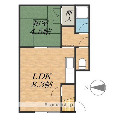 光南ハイツ(1LDK/2階)の間取り写真