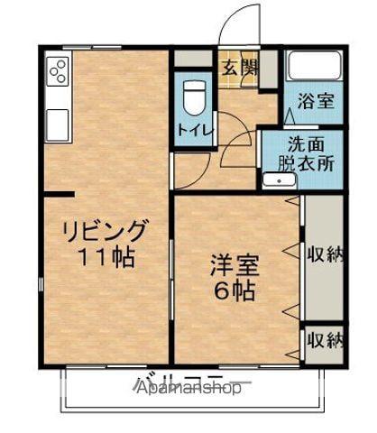 クリム・エイト壱番館(1LDK/2階)の間取り写真