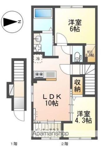 セラヴィ(2LDK/2階)の間取り写真