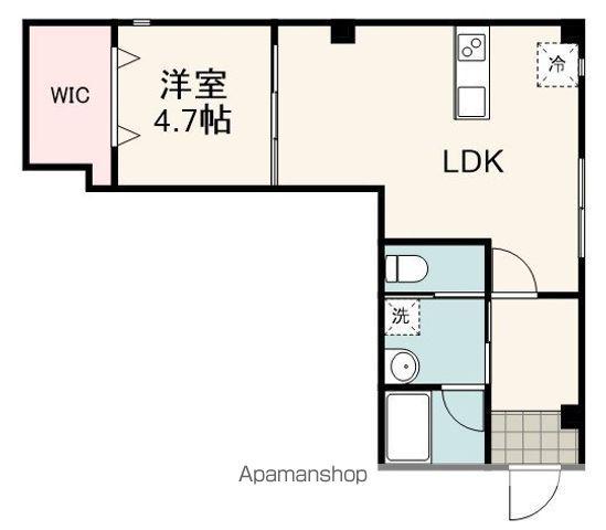 石田アパート(1LDK/3階)の間取り写真