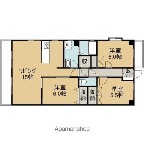 セレクトトロワ(3LDK/3階)の間取り写真