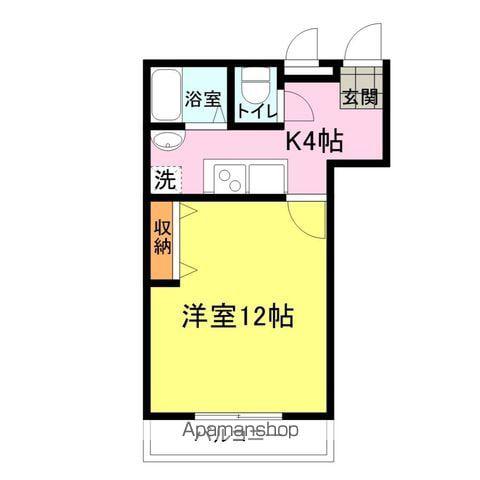 メセナ秋根(1K/2階)の間取り写真