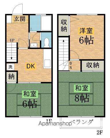 横須賀テラスハウス(3DK)の間取り写真