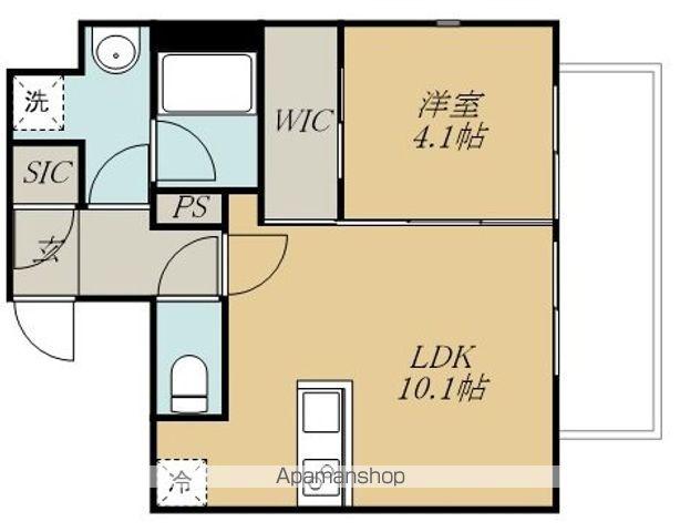デュオフラッツ仙台木町通(1LDK/9階)の間取り写真