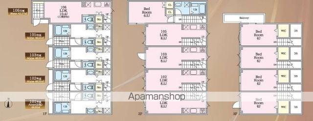 MOK-TERRACE 358(1LDK/1階)の間取り写真