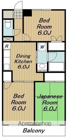 ルミナス武蔵野(3DK/1階)の間取り写真
