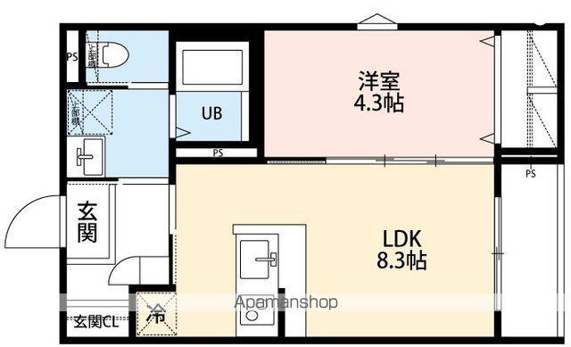 ROBOT HOME 阿佐谷北(1LDK/3階)の間取り写真