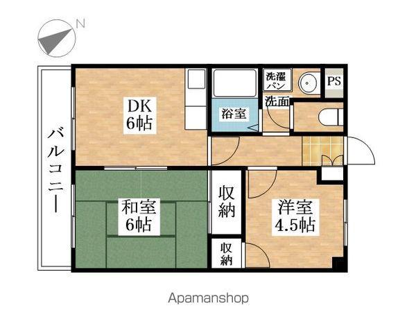 アピエス3(2DK/1階)の間取り写真