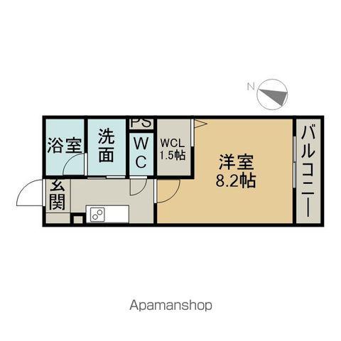 Mスクエア コート(1K/2階)の間取り写真