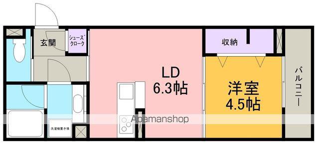 上里トリシア マヒナ(1LDK/3階)の間取り写真