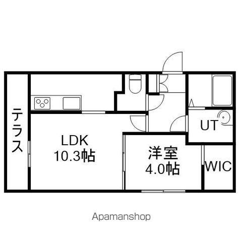 南郷通14丁目北 MS(1LDK/1階)の間取り写真