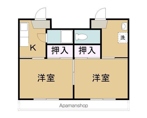 鹿島屋ビル(2DK/3階)の間取り写真