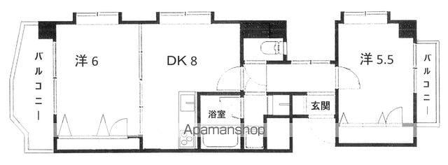 JGM室見駅前(2DK/2階)の間取り写真