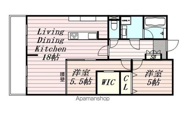 南砂町グリーンハイツ2号棟(1SLDK/7階)の間取り写真