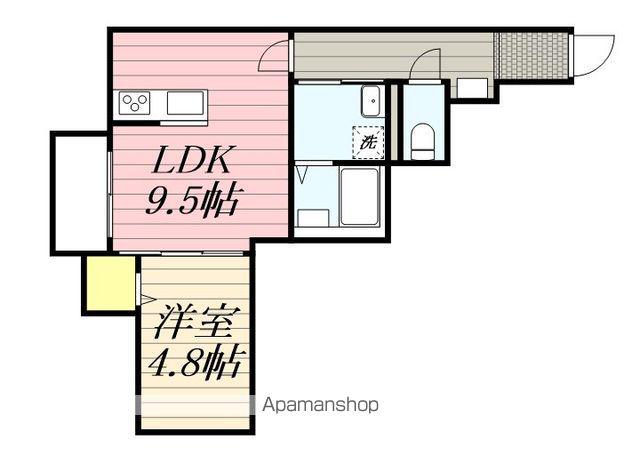 ジールクレスト(1LDK/1階)の間取り写真