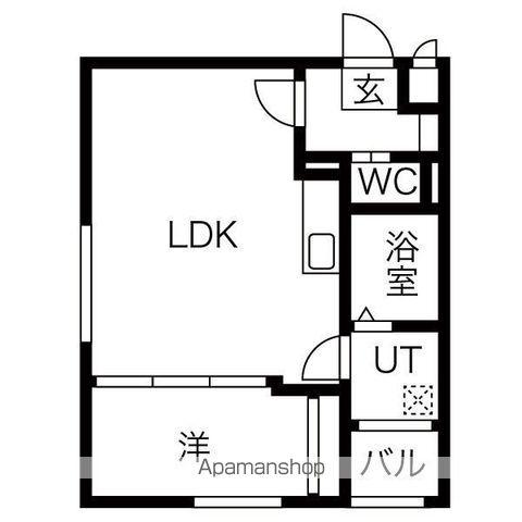 吹上ラ・ファイエット(1LDK/1階)の間取り写真
