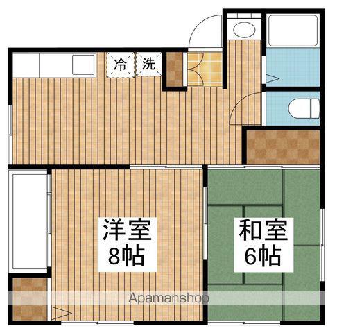 コーポ湖桜(2K/1階)の間取り写真