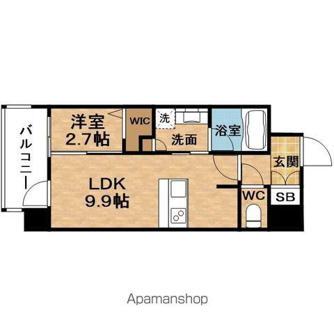 COMFORIALIVMINAMIMORIMACHIQ(1LDK/2階)の間取り写真