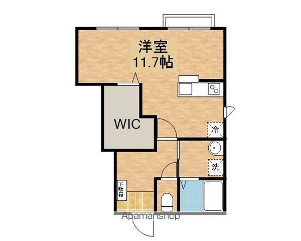 アル・フィオーレ(ワンルーム/1階)の間取り写真