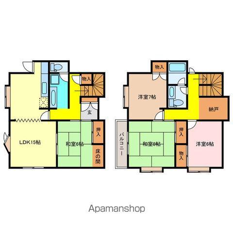 京阪電気鉄道石坂線 石山寺駅 徒歩38分 2階建 築46年(4LDK)の間取り写真