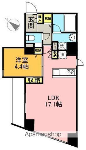 GRANDUO下北沢12(1LDK/4階)の間取り写真