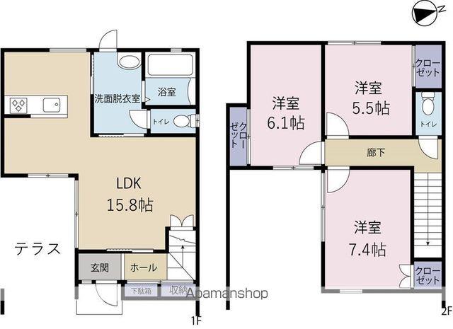 ロイヤルシティ頭陀寺(3LDK)の間取り写真
