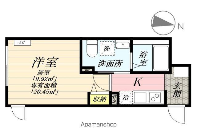 アドバンスヒルズ(1K/2階)の間取り写真