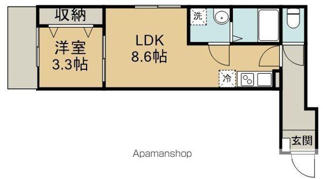 PARKLET・高坂(1LDK/1階)の間取り写真