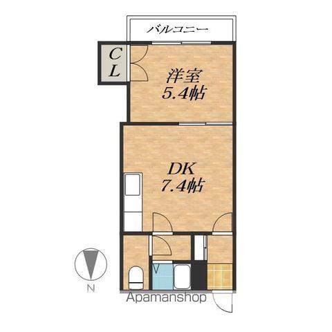 コーポラスYOSHITO(1DK/3階)の間取り写真