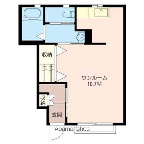 メープルコーポ(ワンルーム/1階)の間取り写真