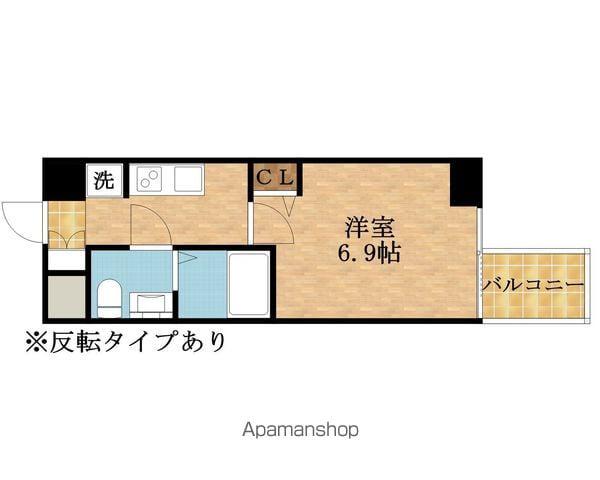 エグゼ大阪CITYルーエ(1K/6階)の間取り写真