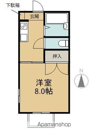 カーサ福住Ⅰ(1K/1階)の間取り写真