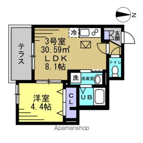 チェリーブルーム豊四季(1LDK/1階)の間取り写真