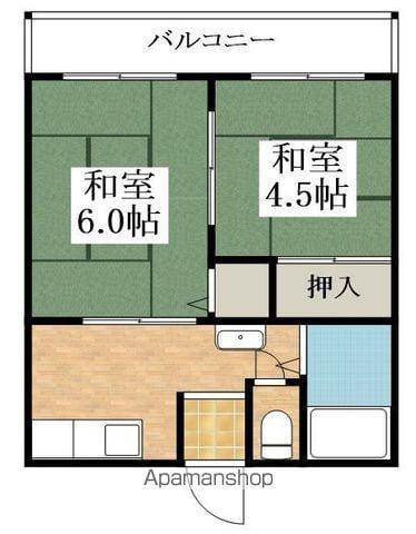 野口ハイツ(2K/1階)の間取り写真